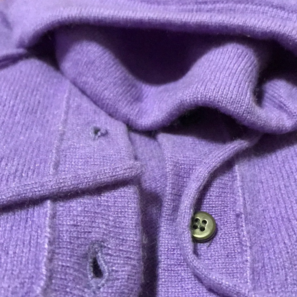 J Crew - bright purple cashmere hoodie